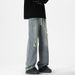 Gradient Jeans 2025 New Spring And Autumn Thin Style American Loose Straight Tube Versatile Men's Casual Long Pants_mkmklike.com