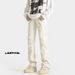 Cleanfit Ripped Jeans With Belt For Men, Trendy Brand, Slim Fit, Straight Leg, Slightly Flared, Black American High_mkmklike.com