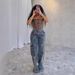 2024 Cross-Border Jeans Autumn Winter New Star Tassel Frayed Loose Straight Casual Long Pants For Women_mkmklike.com