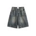 Men's Clothing Thin Denim Shorts Men's Summer New Straight Half Pants High Street Shorts_mkmklike.com
