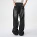 Nordmann American Style Wide-Leg Jeans For Men Black Gray Trendy Brand Cool Vintage Washed Loose Straight Versatile Casual Pants_mkmklike.com
