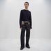 Cleanfit Men's Wool-Blend Denim Pants Vintage Washed Straight-Leg Jeans Curved Hem Subtle Distressing_mkmklike.com