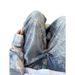 Men's Jacquard Washed Denim Jeans - Retro Cleanfit Style, Loose Fit Slightly Flared Leg_mkmklike.com