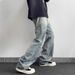 Men's Vintage Washed Distressed Jeans – Relaxed Straight Fit | Cotton Blend | S-3XL | American Retro Style |_mkmklike.com