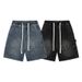 Men's Summer Heavyweight Denim Cargo Shorts Blue with Large Patches in Stock_mkmklike.com