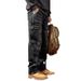 Men's Summer Trendy Ins Work Jeans Sandwashed Whiskered American High Street Loose Straight Leg Casual Style Jeans_mkmklike.com