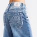 Women's Embroidered Low Rise Jeans High Street Style Trendy Trousers Washed Loose Straight Leg Pants European American Style_mkmklike.com