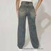Women's High-Waisted Retro Style Distressed Jeans Wide Leg Straight Leg Slimming Denim Trousers_mkmklike.com