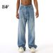 JEANS | 2024 Summer New Product, Thin Tencel American Light Blue Straight Tube Loose Jeans, Simple And Versatile_mkmklike.com