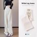 White Straight-leg Jeans Women, Spring/summer 2025 New Vintage High-waisted Loose Slim-fit Narrow Wide-leg Pants For_mkmklike.com