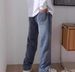 Spring And Autumn Straight Loose Star Pattern Jeans Men's New Retro Trend Casual Versatile Drape Wide Leg Trousers_mkmklike.com