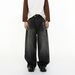 MTLCLOTHES Men's Graffiti Print Jeans - Loose Fit Streetwear Denim Pants With Artistic Splatter Design, Comfortable & Stylish For Casual Wear_mkmklike.com
