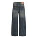 Men's High Street Vintage Blue Washed Relaxed Fit Jeans With Cat Whisker Design- Comfortable Cotton Blend Straight Leg Denim Pants For Casual Wear_mkmklike.com