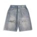 Men's Ripped Denim Shorts High Street Style Fashionable Versatile Casual Simple Five Point Pants Trendy Cool_mkmklike.com