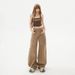 Orange Silk Women's Clothing#American-style Curved Cut Khaki Straight Wide-leg Jeans Women, New Casual Pants For_mkmklike.com