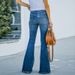 European And American Ladies Jeans Temperament Commuter Waist Micro-La Hole Jeans_mkmklike.com