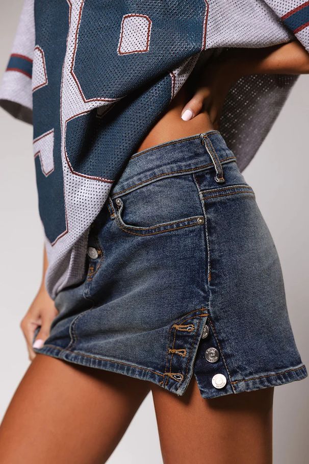 Women's Clothing New Sexy Hot Girl Denim Skirt Summer High Elastic Hip Skirt Mini Skirt Female_mkmklike.com