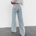 Best Selling Street Style JEANS Straight Leg Loose Versatile Wide Leg Long Jeans Washed Denim Jeans_mkmklike.com