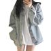 2025 American Spring Autumn New Denim Jacket Women, Niche Loose And Versatile Shirt Top, Suitable For Small People To_mkmklike.com