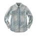Men's Clothing Long Sleeved Ivory Washed Denim Shirt Button Decoration Pure Cotton Retro Slim Denim Shirts_mkmklike.com