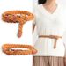 Women's Belts retro Mori girl twist braided wax rope pin buckle women's belt casual versatile Korean style dress decorative belt_mkmklike.com