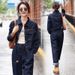 Hong Kong Style INS Workwear Denim For Women 2023 Spring And Autumn New Casual High-End Two-Piece Set_mkmklike.com
