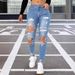 Women’s Clothing jeans spring and summer women's ripped high elastic jeans for women_mkmklike.com