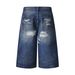 Men's Clothing Ripped Jeans Loose Lazy Feeling Trousers_mkmklike.com
