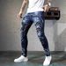Premium High-Street Men's Jeans – Slim Straight Fit With Stretch ( S-2XL, Stonewashed Denim)_mkmklike.com