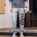 Men's Streetwear Print Denim Jeans – High-Street Stretch Trousers With Artistic Washed Effect (S-XXXL) – European Cross-Border Fashion_mkmklike.com