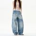 Baggy Ladies Wide Leg Trousers Fashion Low Rise Long Pants Vintage Straight Leg Trousers With Pockets Womens' Casual Pants_mkmklike.com
