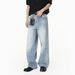 Men's Clothing Cleanfit Retro Washed Flow Jeans Loose Wide Leg Straight Leg Pants Clothing Denim_mkmklike.com