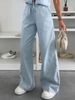 K New Sleeveless Lace Up Vest, Lace Up Wide Leg Jeans, Fashionable Denim Suit For Women_mkmklike.com