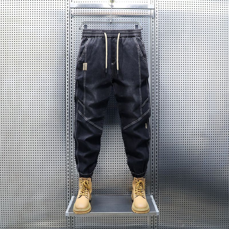 Men's Clothing Men's Trendy Versatile Stylish Loose Fitting Jogger Jeans Denim Harem Pants Spring Summer Style_mkmklike.com