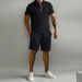 Men's Polo Casual Loose Short Sleeve Shorts Tracksuit_mkmklike.com