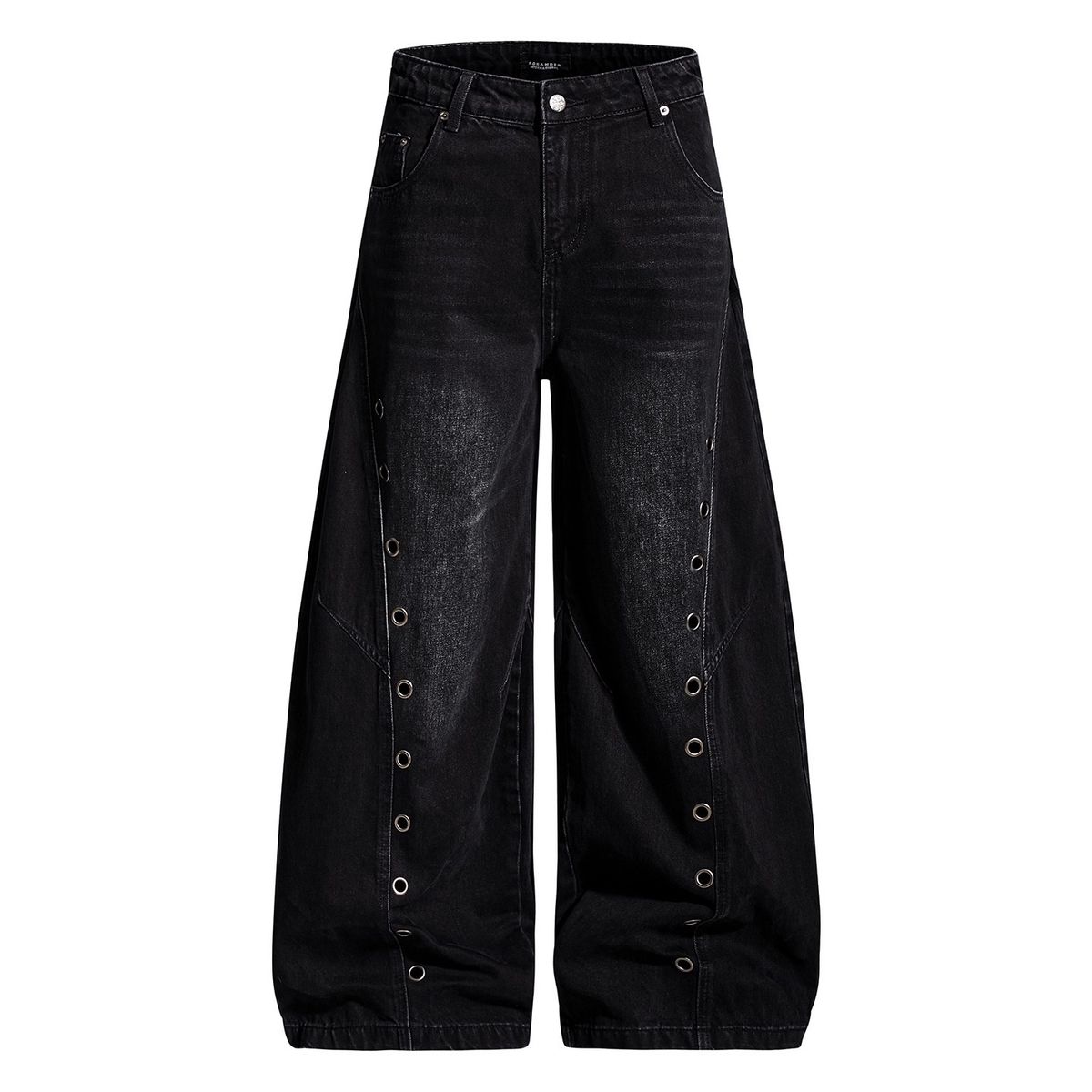 Vintage Washed Denim Jeans For Men – Distressed Wide-Leg Trousers With O-Ring Grommet Details (S-3XL)_mkmklike.com