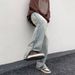 Nordmann European And American Style Washed Zipper Split Jeans For Men, Ins Trendy Brand, Cool High Street Loose Light-colored_mkmklike.com