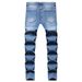 Men's Clothing Spring/Autumn New Men's Casual Ripped Embroidered Slim Fit Jeans Trendy And Unique_mkmklike.com