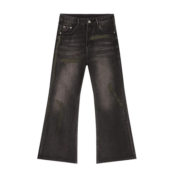 EF JEANS | 2024 New Versatile American Wax Surface Coated Blue Mop Jeans Tide_mkmklike.com