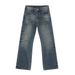 EF JEANS | 2024 New American High Street Simple Painting Slim Fit Washed Jeans Trendy Men_mkmklike.com