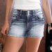 Women's Clothing New High Elastic Jeans Embroidery Versatile Denim Shorts Women_mkmklike.com