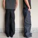 Retro Washed Distressed Patchwork Jeans Straight Leg Trousers Mid Waist Zipper Fly Men Women Casual Normcore Autumn Winter Streetwear Black Gray_mkmklike.com