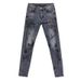 Slim-fit Elastic Jeans Men's Trendy Brand Retro Design Sense Thin Pants Men's Splicing Trousers_mkmklike.com