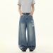 American High Street Retro Washed Boys And Girls Wide-leg Trousers Loose Straight Jeans Trendy_mkmklike.com