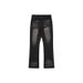 Vintage Black Water Ripple Flared Jeans – Snowflake Wash Distressed Denim With High Street Cleanfit Vibe_mkmklike.com