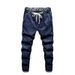 2024 New Elastic Waist Sports Jeans Men's Casual Fattened Plus Size American Straight Jeans Men's Trend_mkmklike.com