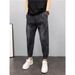 Spring New Men's Loose Fit Casual Skinny Jeans Distressed Black Jogger Harem Pants Versatile Denim_mkmklike.com