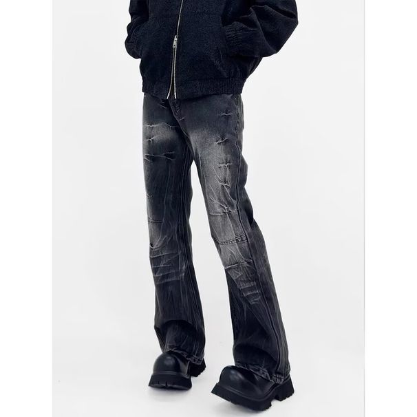 Trendy, Minimalist Japanese Style Relaxed And Fashionable Jeans, Stylish And Trendy, Harajuku Style, Versatile, Instagram Worthy, And Artistic._mkmklike.com