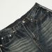 Vintage Streetwear Denim Jeans For Women - Oversized Distressed Washed Blue Jeans With Spray Paint Design_mkmklike.com