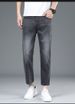 Ice Silk Cropped Jeans For Men In Summer, Thin, Loose, Straight, Short, And Versatile Tencel Men's Pants_mkmklike.com